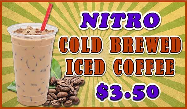 DRIP Nitro Cold Brew Coffee Menu